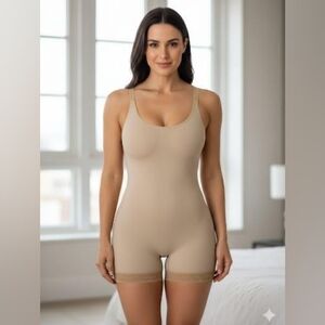 Seamless Tan BodysuitMid-Thigh TommyControl Trim XL